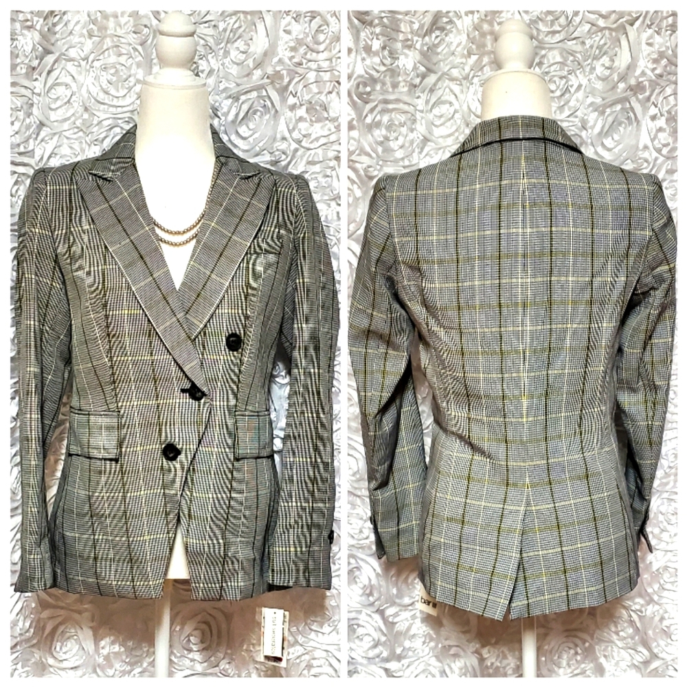 ➕Plus BARlll Women's Blazer Black/Saffron Multi